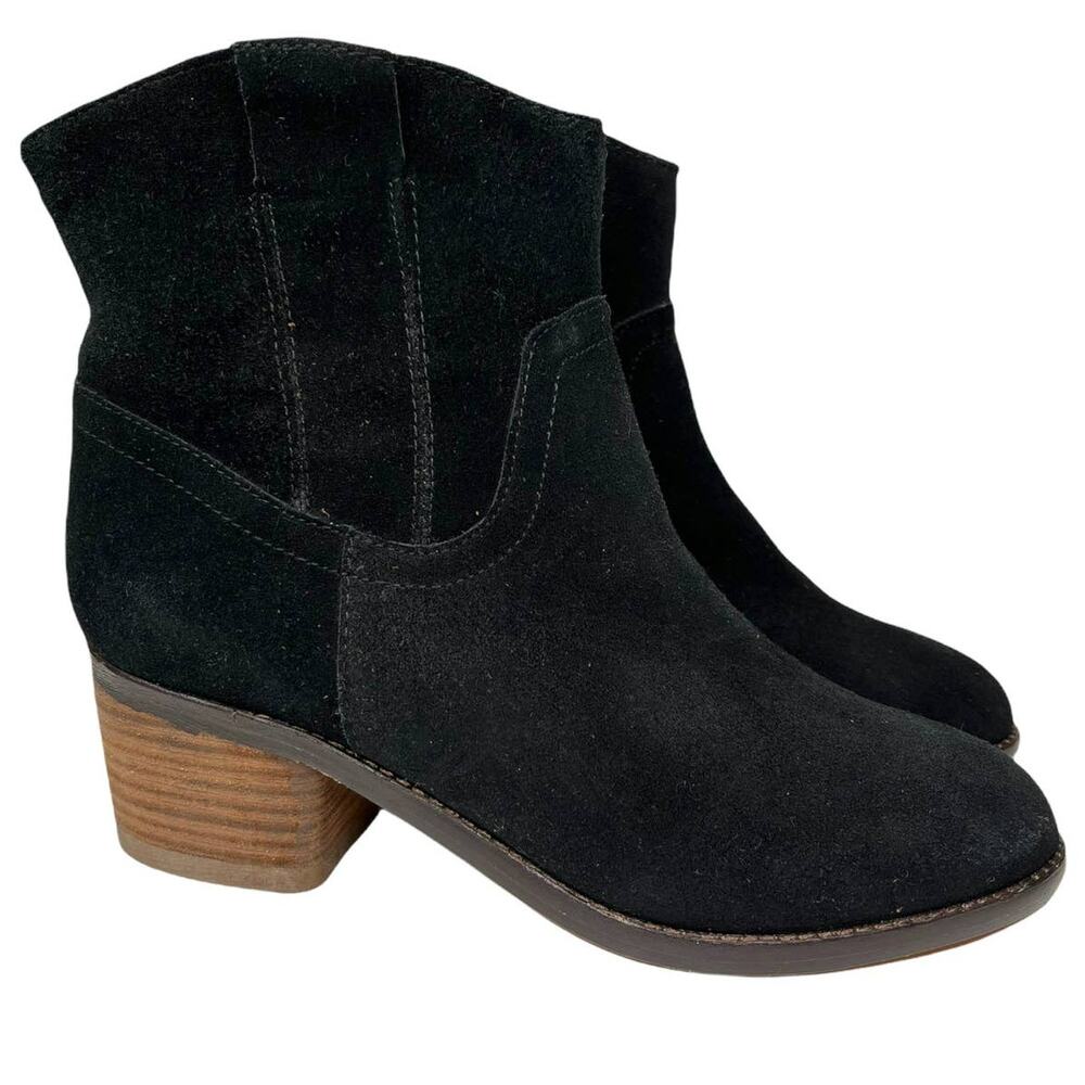 Matt Bernson Black Suede Booties Sheep Fleece
